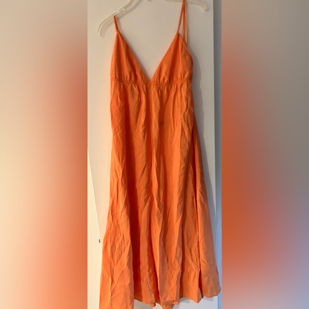 Zara Vibrant Orange summer beach dress